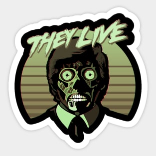 They Live! Obey, Consume, Buy, Sleep, No Thought and Watch TV. Sticker